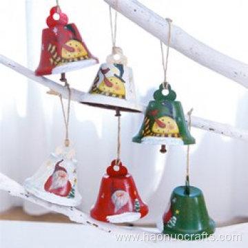 Iron Painted Christmas Tree Bell Pendant Supplies Crafts